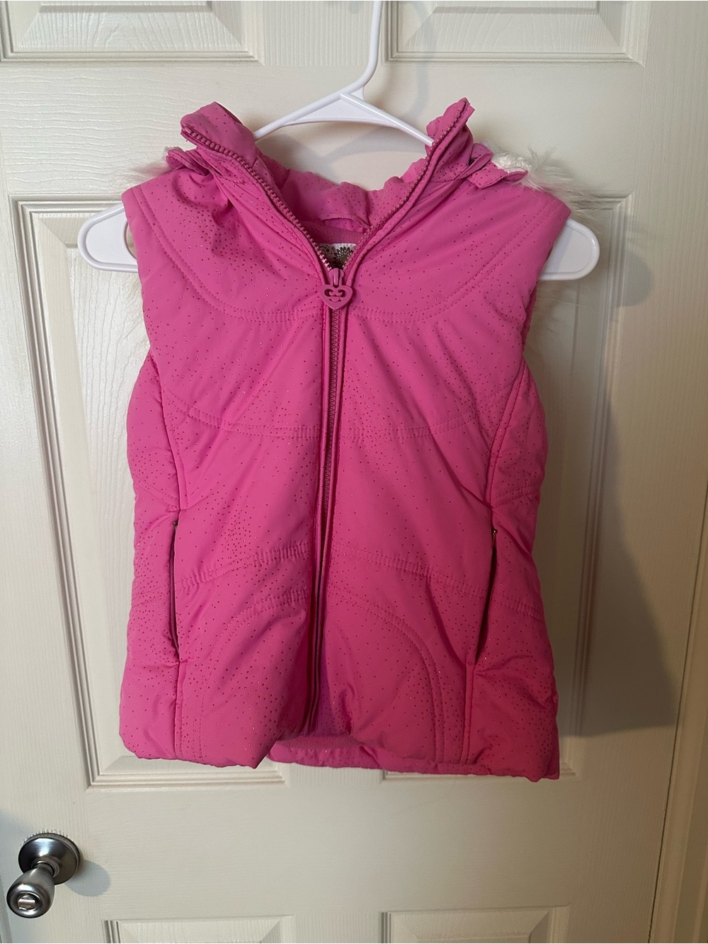 The Children's Place Hot Pink Hooded Puffer Vest